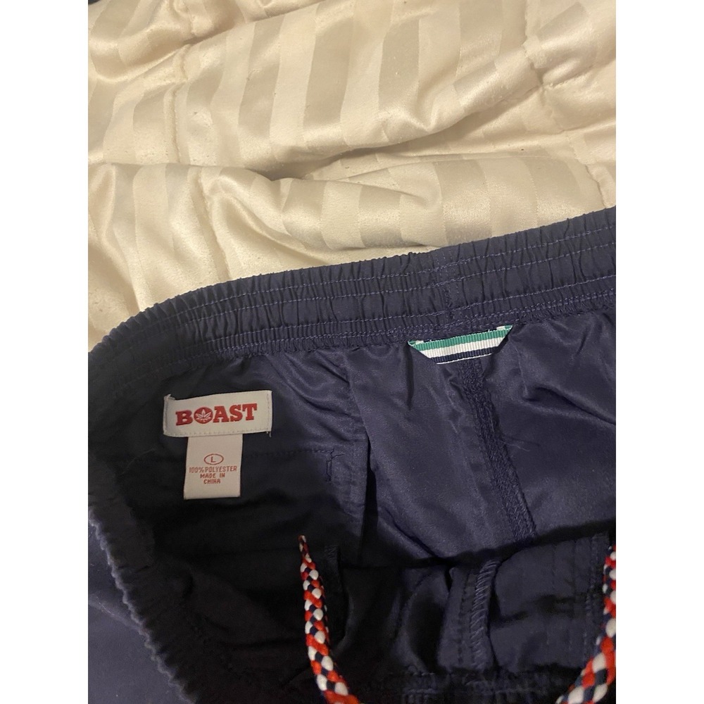 Boast Boys‎ Large Navy Shorts Braided Drawstring Club Gym Beach Athletic 0220 - Picture 6 of 9
